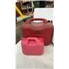 Image 2 : Manchester 20-Pound Propane Tank, Three Red Plastic Gasoline Cans