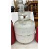 Image 3 : Manchester 20-Pound Propane Tank, Three Red Plastic Gasoline Cans