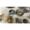 Image 6 : Three Spools Electrical Wire Red Blue White and Door Hardware Lot