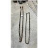 Image 1 : Two Heavy-Duty Tow Chains with Hooks 140" and 110"