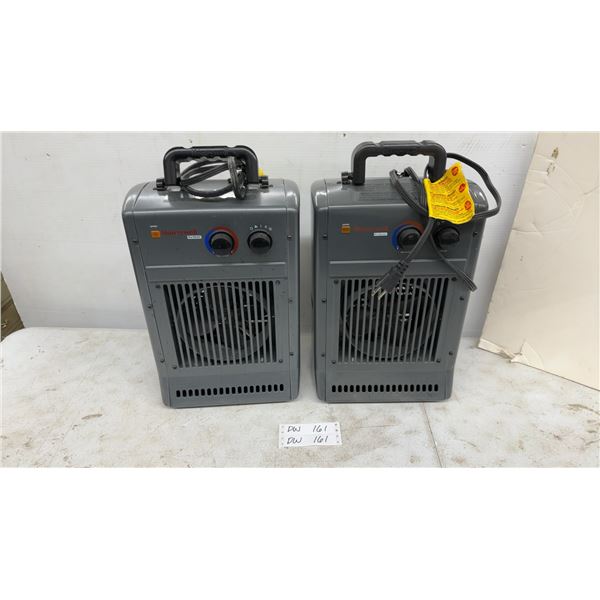 2 Honeywell Pro Series Portable Electric Heaters with Thermostat