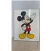 Image 4 : Mickey Mouse 16 x 20" Picture, 1970s Clear Resin Mounted Mickey Mouse Picture, Child's Chair