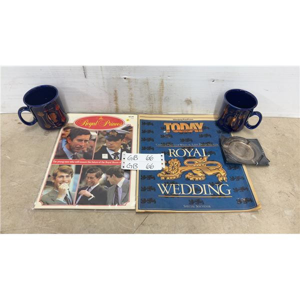 Prince Charles and Lady Diana 1981 Wedding Cups, 1939 Royal Visit Ashtray, and More