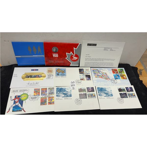 Canada Post 150 Employee Keepsake Pin, 7 First Day Covers and More