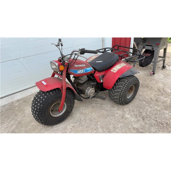 Honda ATC 185S Three-Wheeler All-Terrain Cycle with Rear Cargo Rack