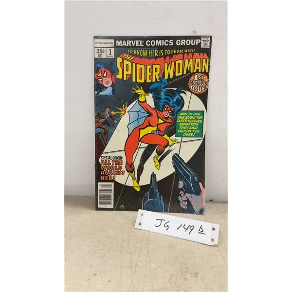 Spider-Woman Number 1 Comic Book, Marvel Comics Group, 1978. Very Good Condition