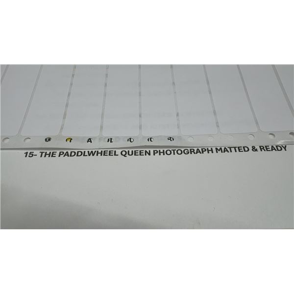 M.S. Paddlewheel Queen Matted Black and White Photograph, 11 x 14"