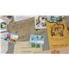 Image 12 : Box of Vintage Paper Ephemera, Letters with Stamps, Canadian Ration Books, Postcards, and More
