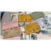 Image 3 : Box of Vintage Paper Ephemera, Letters with Stamps, Canadian Ration Books, Postcards, and More