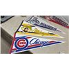 Image 2 : Collection of Vintage, Early 1990'sMLB Team Pennants, Yankees, Cubs, Cardinals, Pirates, and More