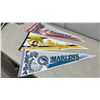 Image 3 : Collection of Vintage, Early 1990'sMLB Team Pennants, Yankees, Cubs, Cardinals, Pirates, and More