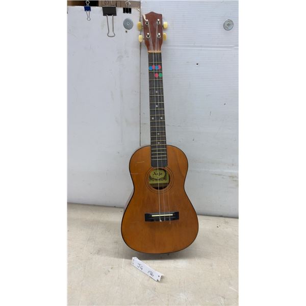Anjo Model #33 Wooden Four-String Ukulele / Guitar, One String Missing