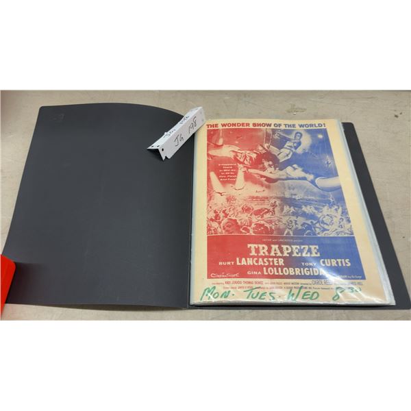 Forty-One Vintage Theatre Window Posters in Binder, Shaft, Goldfinger, and More