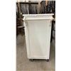 Image 4 : White Mobile Kitchen Island with Granite Top, Cabinet, and Four Drawers, 37 x 39 x 19" Bottom