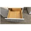Image 7 : White Mobile Kitchen Island with Granite Top, Cabinet, and Four Drawers, 37 x 39 x 19" Bottom