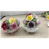 Image 2 : Porcelain Floral Bouquets, Swan Planter, Dog Figurines, Glass Slipper, and More