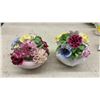 Image 3 : Porcelain Floral Bouquets, Swan Planter, Dog Figurines, Glass Slipper, and More