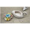 Image 5 : Porcelain Floral Bouquets, Swan Planter, Dog Figurines, Glass Slipper, and More