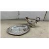Image 6 : Silver-Plated Serving Ware: Covered Casserole Dishes, Gravy Boat, Cruet Set, and More