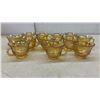 Image 4 : Northwood Grape and Cable Marigold Carnival Glass Punch Bowl Set with Twelve Cups