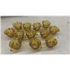 Image 5 : Northwood Grape and Cable Marigold Carnival Glass Punch Bowl Set with Twelve Cups