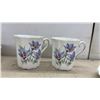 Image 5 : Royal Grafton Fine Bone China Manitoba Crocus Pattern Tea Set with Serving Plate