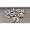 Image 6 : Royal Grafton Fine Bone China Manitoba Crocus Pattern Tea Set with Serving Plate