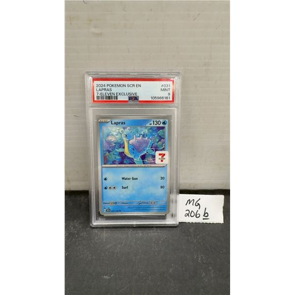 2024 Pokémon Lapras 7-Eleven Exclusive Card #031/142 PSA Mint 9 Graded