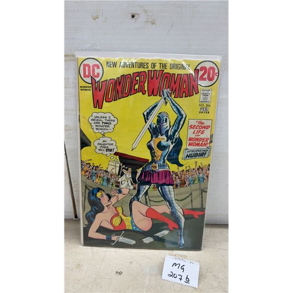 DC Comics Wonder Woman No. 204 Comic Book, February 1973, Introducing Nubia