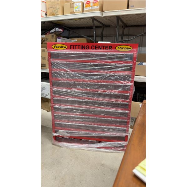 Fairview Fitting Center Metal Display Rack with Storage Drawers, 42 x 32 x 6" Some Plastic Drawers