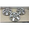 Image 1 : Set of Three Nissan Sentra 16" Silver Five-Spoke Hubcaps, 2007-2012