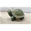 Image 5 : Metal Heron Garden Statue, 37" Resin Boy with Frogs and Dog Figurine, 18" & Turtle