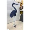 Image 6 : Metal Heron Garden Statue, 37" Resin Boy with Frogs and Dog Figurine, 18" & Turtle