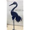 Image 7 : Metal Heron Garden Statue, 37" Resin Boy with Frogs and Dog Figurine, 18" & Turtle