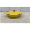 Image 2 : Le Creuset Enameled Cast Iron Dutch Ovens, Yellow Round and Orange Oval, Set of Two