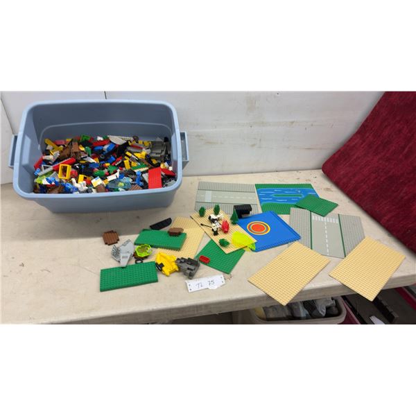 Large Lot LEGO with Baseplates, Minifigures, and More