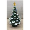 Image 2 : Ceramic Christmas Tree with Light-Up Bulbs, Star Topper, 17" Tall and Ferris Wheel Music Box