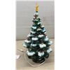 Image 3 : Ceramic Christmas Tree with Light-Up Bulbs, Star Topper, 17" Tall and Ferris Wheel Music Box