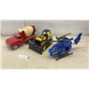 Image 1 : Tonka Cement Mixer Truck, Bulldozer, and Police Helicopter Model 90355
