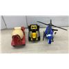 Image 3 : Tonka Cement Mixer Truck, Bulldozer, and Police Helicopter Model 90355