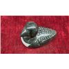 Image 3 : Soapstone Loon Carving 8 1/2" and Serpentine Curled Animal Figure Signed WWS 04