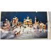 Image 9 : Traditions Porcelain Victorian Village Set with Christmas Express Train& Lights