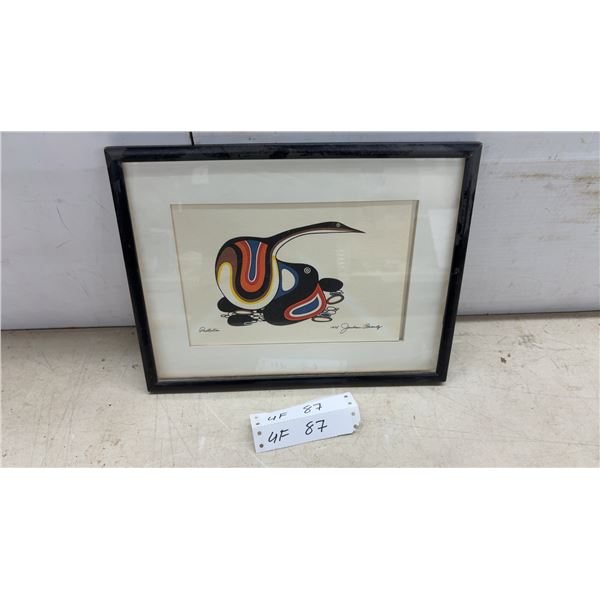 A Framed 1975 Art Print "Protection"  10 x 13" - Facsimile 