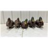 Image 2 : 5 Vintage 1956 Plasti-Duk Inflatable Rubber Mallard Duck Decoys with Weights, Neumann & Bennett