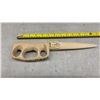 Image 8 : Set of Five Vintage Hand-Carved, Burned, and Painted Wood Daggers