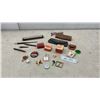 Image 1 : Antique General Store Lot: Goliath Hohner Harmonica, Vintage Eyeglasses, Ink Pens, Nibs, Magnifier