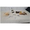 Image 1 : Wooden Model Airplane, Metal Ornamens Horn Art