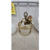 Image 3 : Vintage White Opal Glass Globe with Brass Finial, Lantern Frame, and Pendant Light