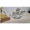 Image 3 : Brass Nautical Gong on Wood Plaque and Decorative Sailing Ship