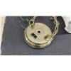 Image 5 : Pair of Vintage Brass Cherub Pendant Light Fixtures with Frosted Glass Shades